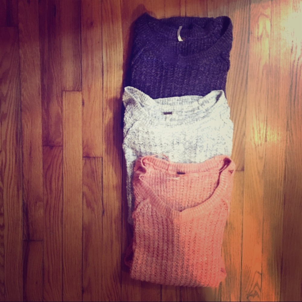 🆕Free People Oversize Sweaters- 3Pack Bundle (S)